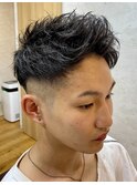 ツーブロックのフェードカット