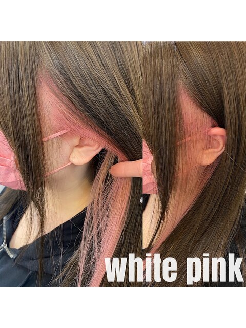 【SENA】イヤリングカラー ホワイトピンク