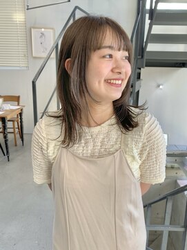 ヘアー アイス 御器所本店(HAIR ICI) 大人美人艶カラーベージュ小顔カット透明感レイヤーロング