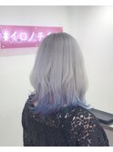 ホワイトシルバーx裾ユニコーン