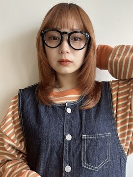 ノイカーム(noi Calm) 【ウルフカット】【ウルフヘア】【オレンジベージュ】【ウルフ】