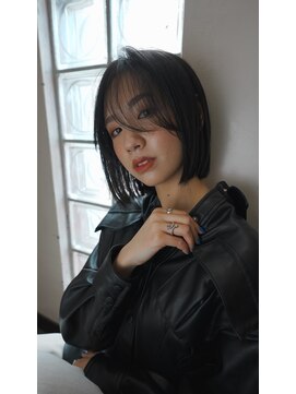 ボアップ 難波店(boappu) #切りっぱなしボブ#黒髪