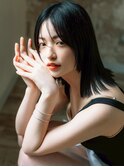 切りっぱなし×黒髪ミディアムストレート
