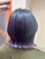 【ボブルフ×暗めラベンダー】池袋美容室