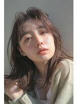 ラナ 新宿(lana)&nbsp;レイヤー/ブラウン/センターパート/【lana hair新宿】