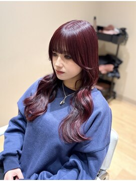 ジーナ 船橋南口(Zina) 盛れる顔周り/ブリーチなしカラー/カシスピンク♪ Zina MIWA