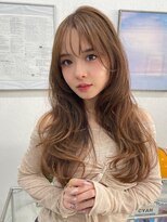 ハニーシブヤ(HONEY shibuya)&nbsp;セミロングレイヤー/くびれミディアムカール/ミルクブラウン2