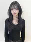平田/ワンホンレイヤー/ミルクティーブロンド/ダークブルー/栄