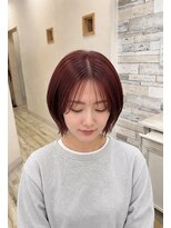 フゥカ 売市店(fuka)&nbsp;切りっぱなしボブ×ベリーピンクカラー