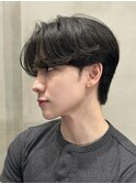 men'sニュアンスパーマダウンバングフェザーカット/ダウンパーマ