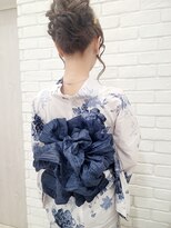セット バイ エムビューティー(Set by M.beauty)&nbsp;浴衣着付け渋谷ヘアセットアップツインかちもりくるみちゃんヘア
