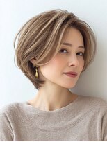 Heart's美人設計と白髪ぼかし専門店 青山表参道店 脱白髪染め/ショートヘア【ハーツ】&nbsp;白髪ぼかし脱白髪染め似合わせショートボブ40代50代60代