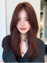 ロッソ 大橋店(Rosso)&nbsp;レッドブラウンのナチュラルロング【大橋】