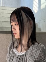 ヲタク 渋谷 代官山 恵比寿(wotaku.) インナーカラーイヤリングカラーデザインカラーホワイトカラー