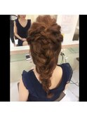 ブリエ☆結婚式☆編み込みダウンアレンジ