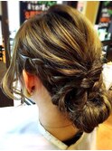 結婚式!二次会!編みこみアレンジ
