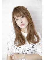 グレージュカラー/シルキーベージュ/斜めバング/銀座/髪質改善