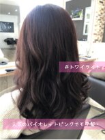 アリュールヘアー ルーチェ(ALLURE hair luce) モーヴカラー×ピンクアッシュ×かきあげロング