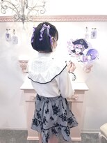 【ヘアセット】ボブでもかわいい編み込みハーフツイン♪