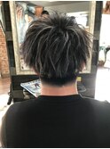 メンズシルバーアッシュハイライトカラー