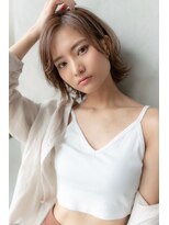 オースティン 登戸向ケ丘遊園(AUSTIN)&nbsp;大人かわいい前髪セシルカットココアブラウンフリンジウェーブ