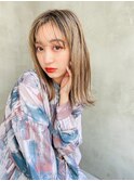ACE 横浜 ハイトーンベージュ×艶感ストレート