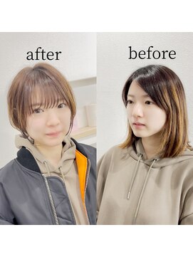 エルエスヘアー(LS HAIR) 大人可愛い20代30代前下がりショートボブ丸みショート◎