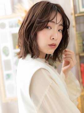 カバーヘア ブリス 戸田公園西口店(COVER HAIR bliss) 透け感バレイヤージュ外ハネミディアムa戸田公園20代30代40代