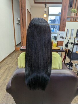 エルパライソ(Hair make Elparaiso) ネイビー+髪質改善トリートメント