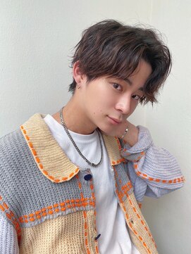 ツーダブルバイフィフス 西梅田店(WW.. by fifth) 西梅田メンズカットセンターパートマッシュウルフカット眉毛