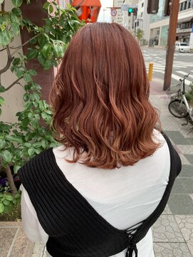 ボアップ(boappu) #オレンジカラー#髪質改善トリートメント#巻き髪