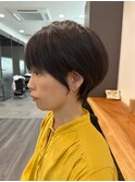 大人ラフウェーブ20代30代40代ボブブラウンスウィングショート