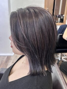 ハーツ(Heart's) 白髪ぼかしハイライト×ダークパープル