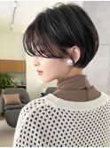大人可愛い20代30代40代50代小顔ショートボブ丸みショートくびれ