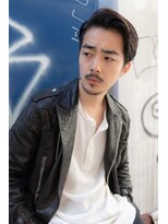 イオ 本厚木(io)&nbsp;七三かきあげメンズカットビジネス黒髪ニュアンスパーマ