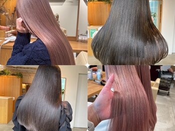 ハイネ(hyne)の写真/【Aujua取り扱いで髪質改善を身近に―】髪を傷ませず、ハイトーンでもできる髪質改善カラーで美しい髪へ◎