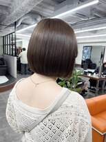 アッシュベージュ/切りっぱなし/結べるボブ