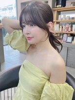 ロンド メリー 大宮(Lond merry)&nbsp;イメチェン外ハネボブ美髪ワイドバング顔周りレイヤーカット