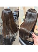 髪質改善ストレート美シルエットロングヘア縮毛矯正