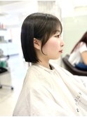 サイドバングたっぷりなタンバルモリ/タッセルカット/韓国ボブ