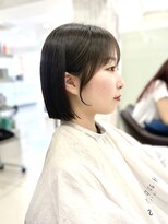 ハピネス 西大寺店(Happiness)&nbsp;サイドバングたっぷりなタンバルモリ/タッセルカット/韓国ボブ