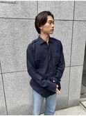 メンズボブ ミディアム センターパート