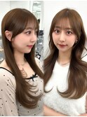 前髪顔まわり韓国ヘアレイヤーカットサイドバンク2wayバンク韓国