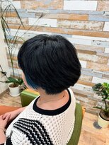 ハウオリ ヘアーワークス(Hauoli hair works)&nbsp;ブルーブラック×ターコイズブルーインナー