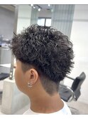 渋谷スパイキーパーマスパイキーショートパーマ刈り上げショート