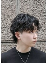 メンズギフト(men's GIFT)&nbsp;ツーブロックシャドウパーマメンズマッシュウルフ