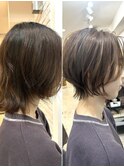 30代40代50代白髪ぼかし丸みショートくびれショート