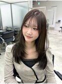 ミディアムレイヤー/大阪/梅田/茶屋町/前髪なし/韓国/艶髪