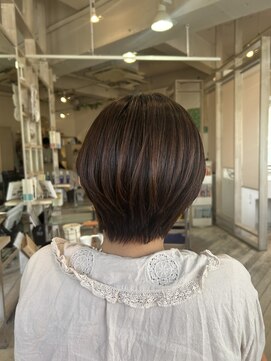 アシャ ヘアー ソリューション 神戸店(asha hair solution) イメチェン/ピンクベージュ/アンブレラカラー/前髪/摂津本山