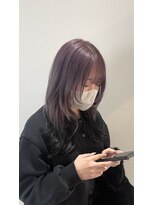 ヨーロ(yolo) ラベンダーグレージュ×裾カラーブラック